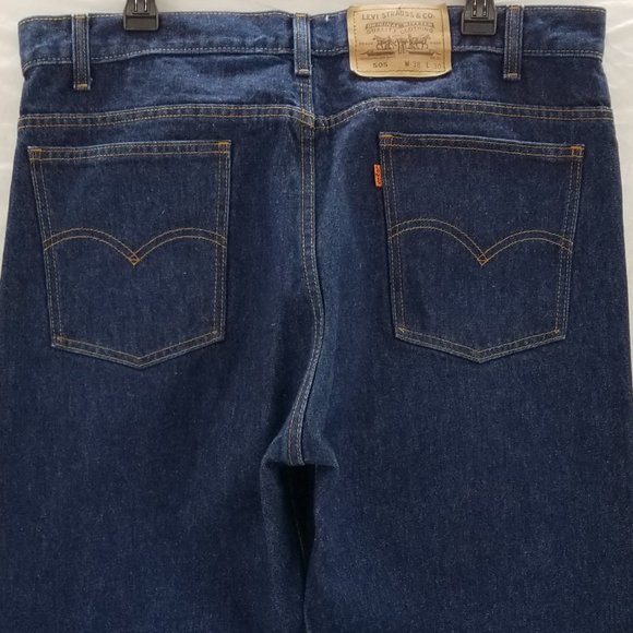 Vintage 1980s 505 Levi’s Orange Tab Mens Denim  Made In Brazil  Sz 38 x30 - Picture 6 of 12